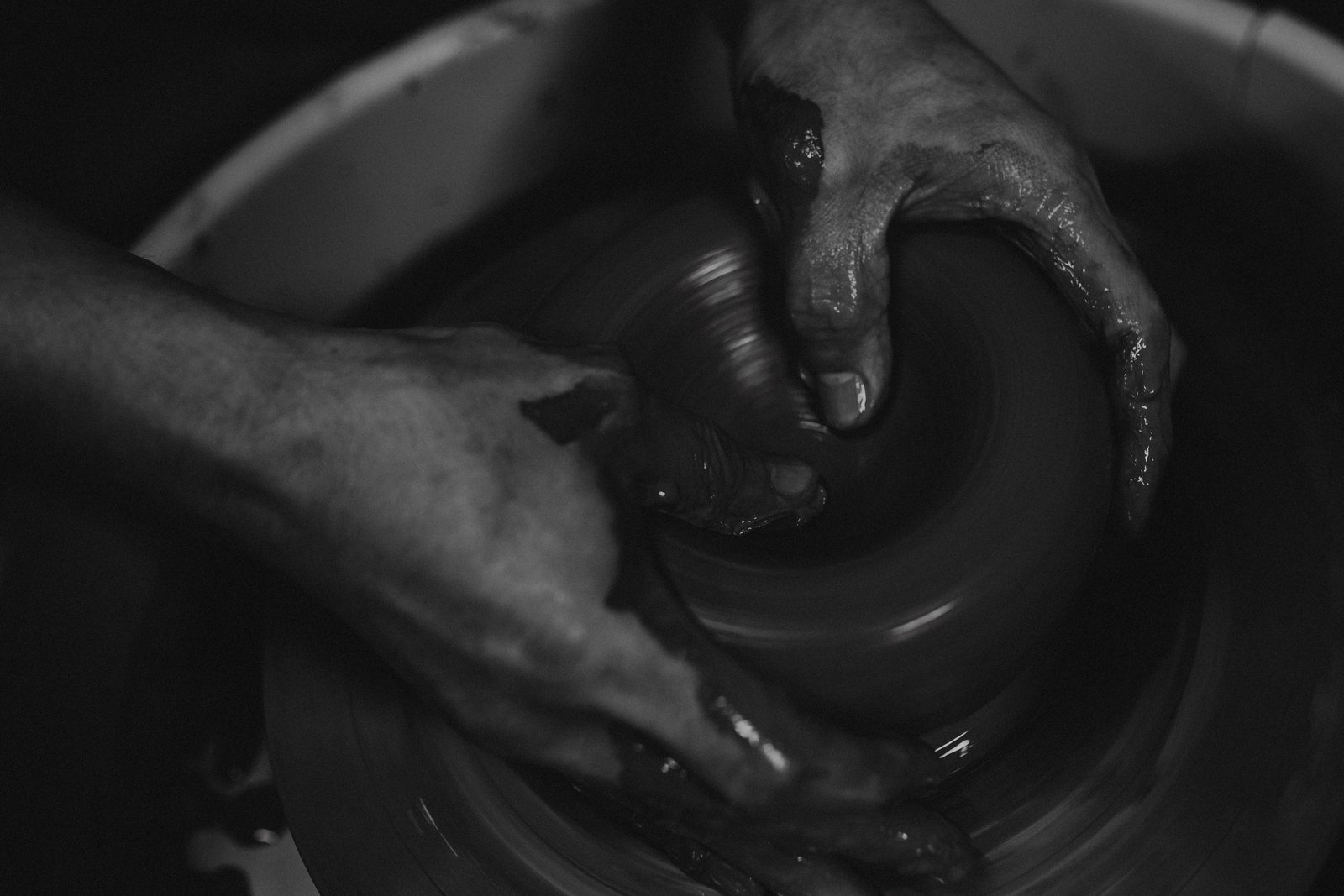 陶芸の作業風景